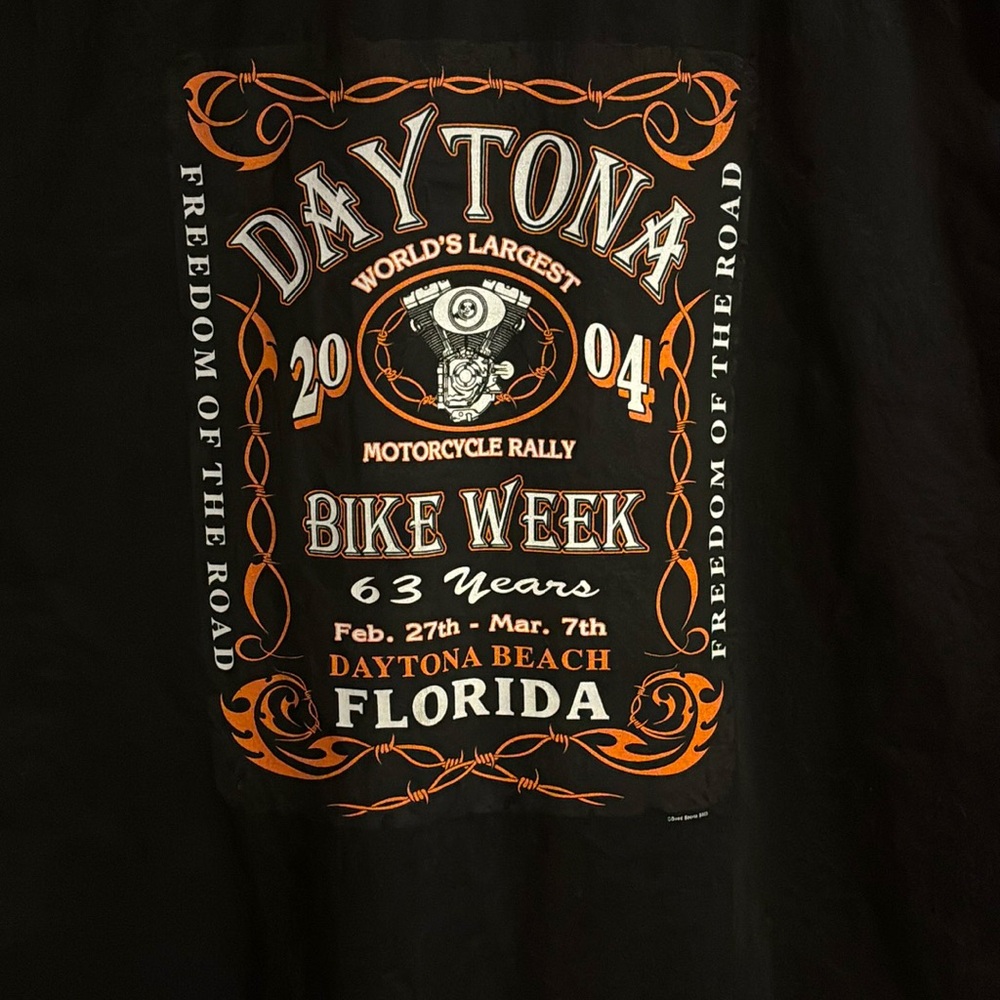 Vintage Biker’s Edge commemorative black vest. Daytona Bike Week 2004. Sz XL.